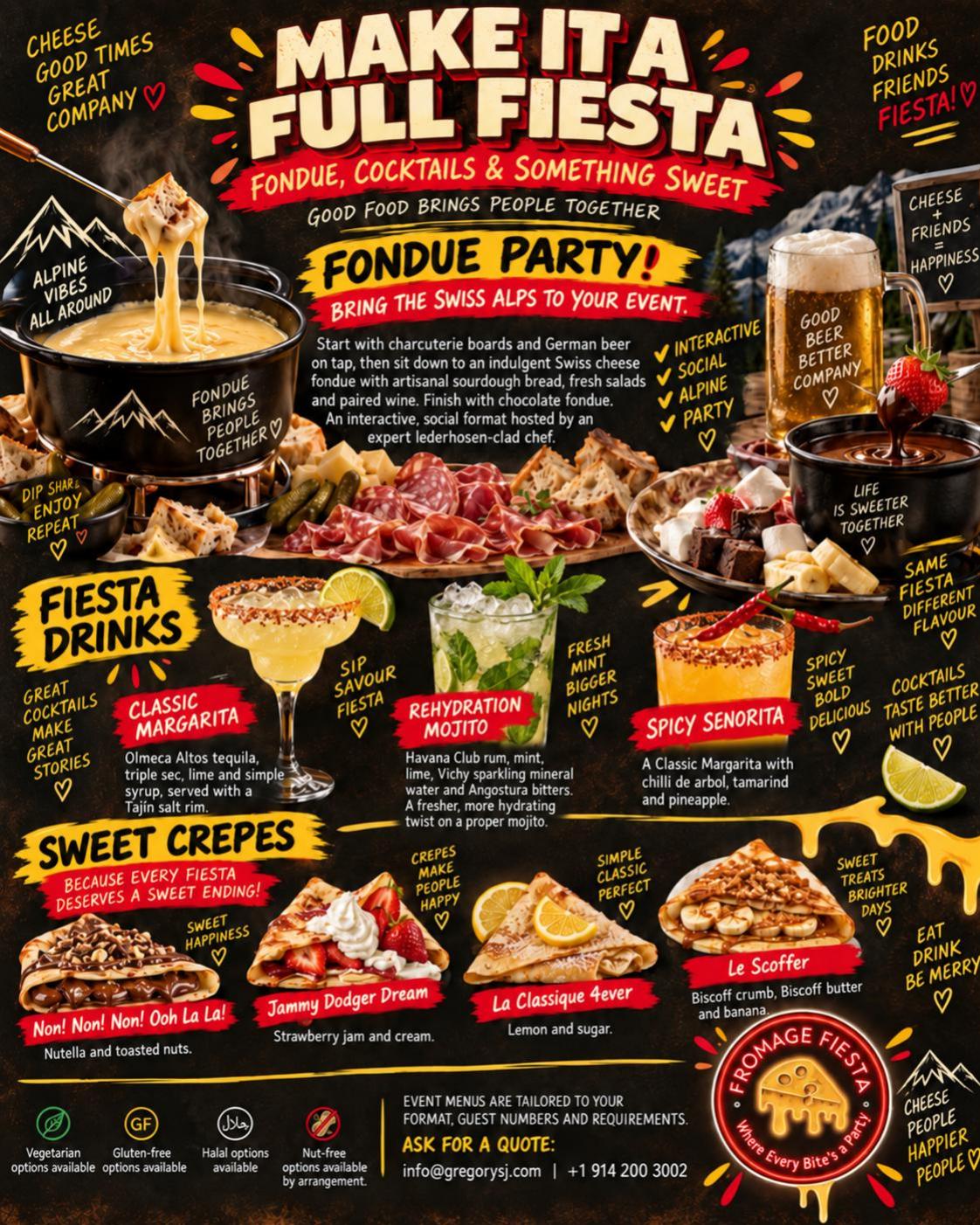 Fromage Fiesta menu page 2